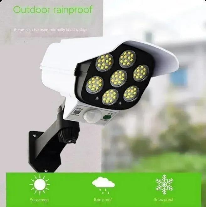 Foco Solar Simula Camara De Seguridad