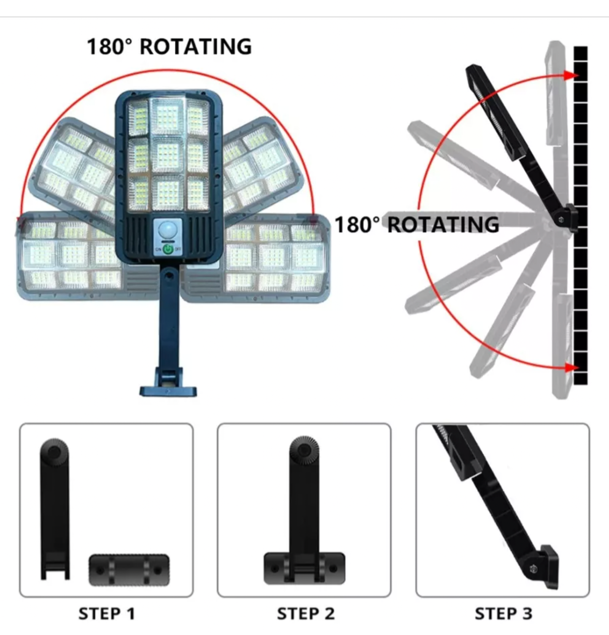 Foco Led Solar 120 Led con Sensor de mov