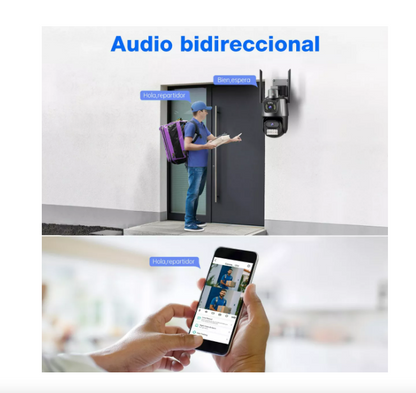 Camara De Seguridad Wifi Con Doble Lente
