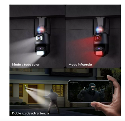 Camara De Seguridad Wifi Con Doble Lente