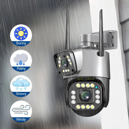 Cámara de Seguridad PTZ Lente Dual para