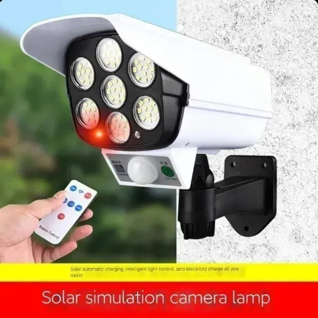 Foco Solar Simula Camara De Seguridad
