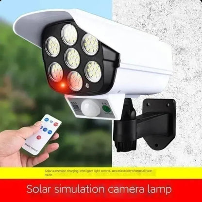 Foco Solar Simula Camara De Seguridad