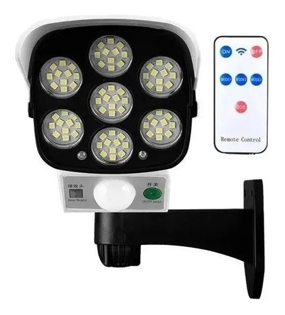 Foco Solar Simula Camara De Seguridad