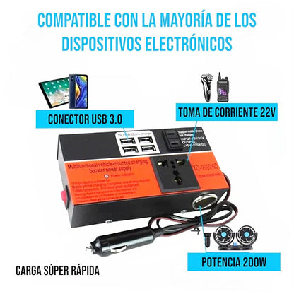 Inversor Convertidor De Corriente 200W