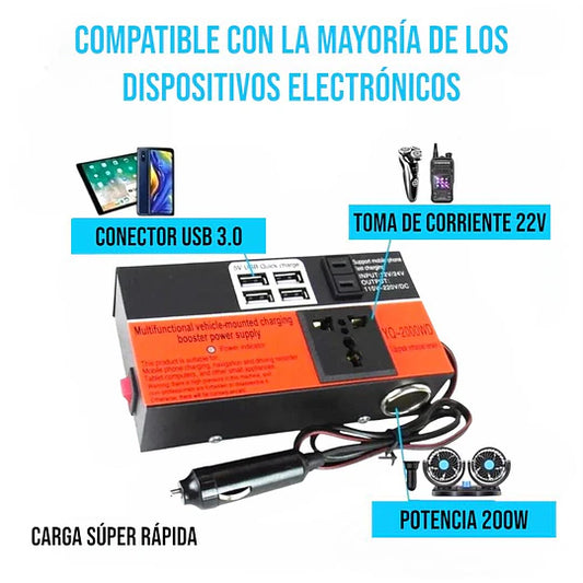 Inversor Convertidor De Corriente 200W